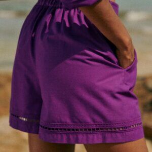 Sezane Nicolo Shorts Purple - Size 12